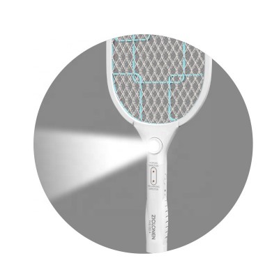 portable standard 3 Layers net security 2500V rechargeable electric mosquito racket bat circuit with LED light